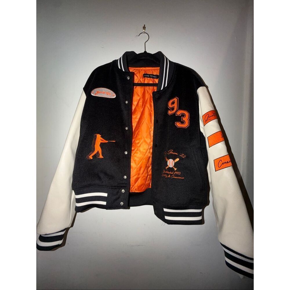 LUXE TO KILL size 4 varsity jacket